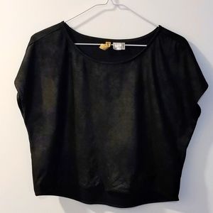 H&M Divided Faux Suede Slouchy Crop Top